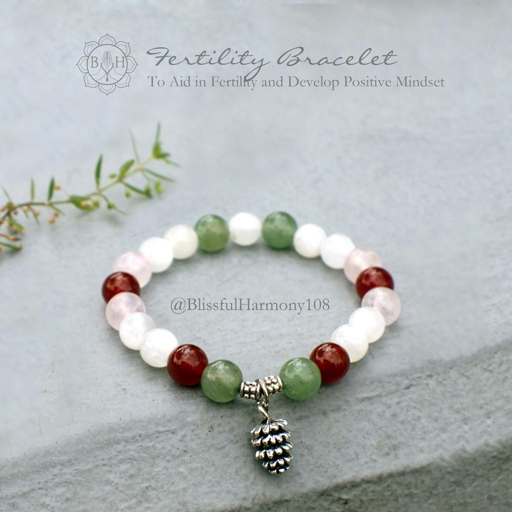 NATURAL ROSE QUARTZ FERTILITY BRACELET AVENTURINE HEALING MOONSTONE LOVE NATURAL ROSE QUARTZ FERTILITY BRACELET AVENTURINE HEALING MOONSTONE LOVE