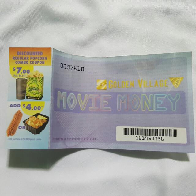 GV MOVIE TICKET, Tickets & Vouchers, Vouchers on Carousell