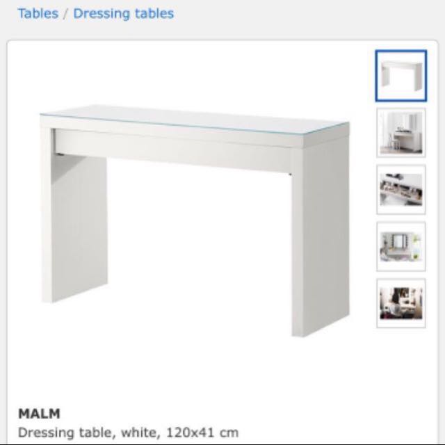 Ikea Malm Dressing Table With Glass Top Furniture Tables