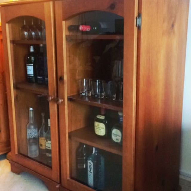 Liquor Cabinet Storage Cupboard Furniture Shelves Drawers On Carousell