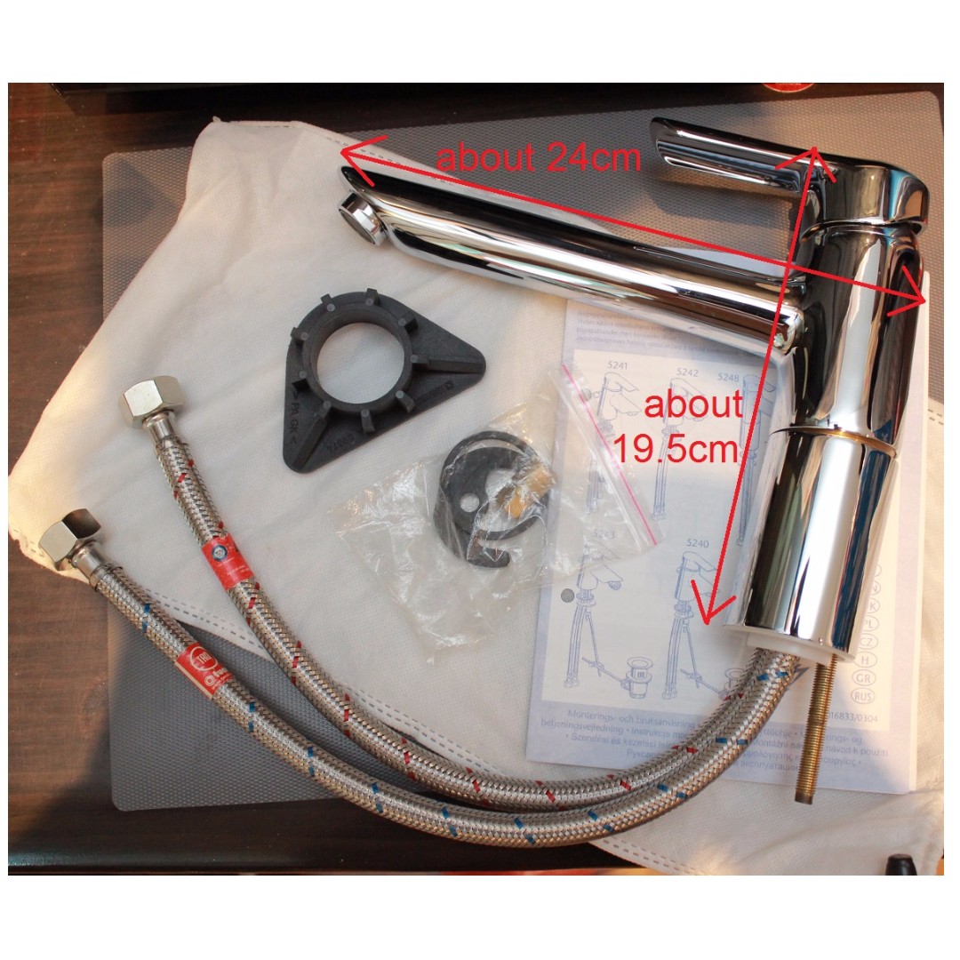 Original Hansa sink mixer tap, chrome plated, rotatable, from Germany