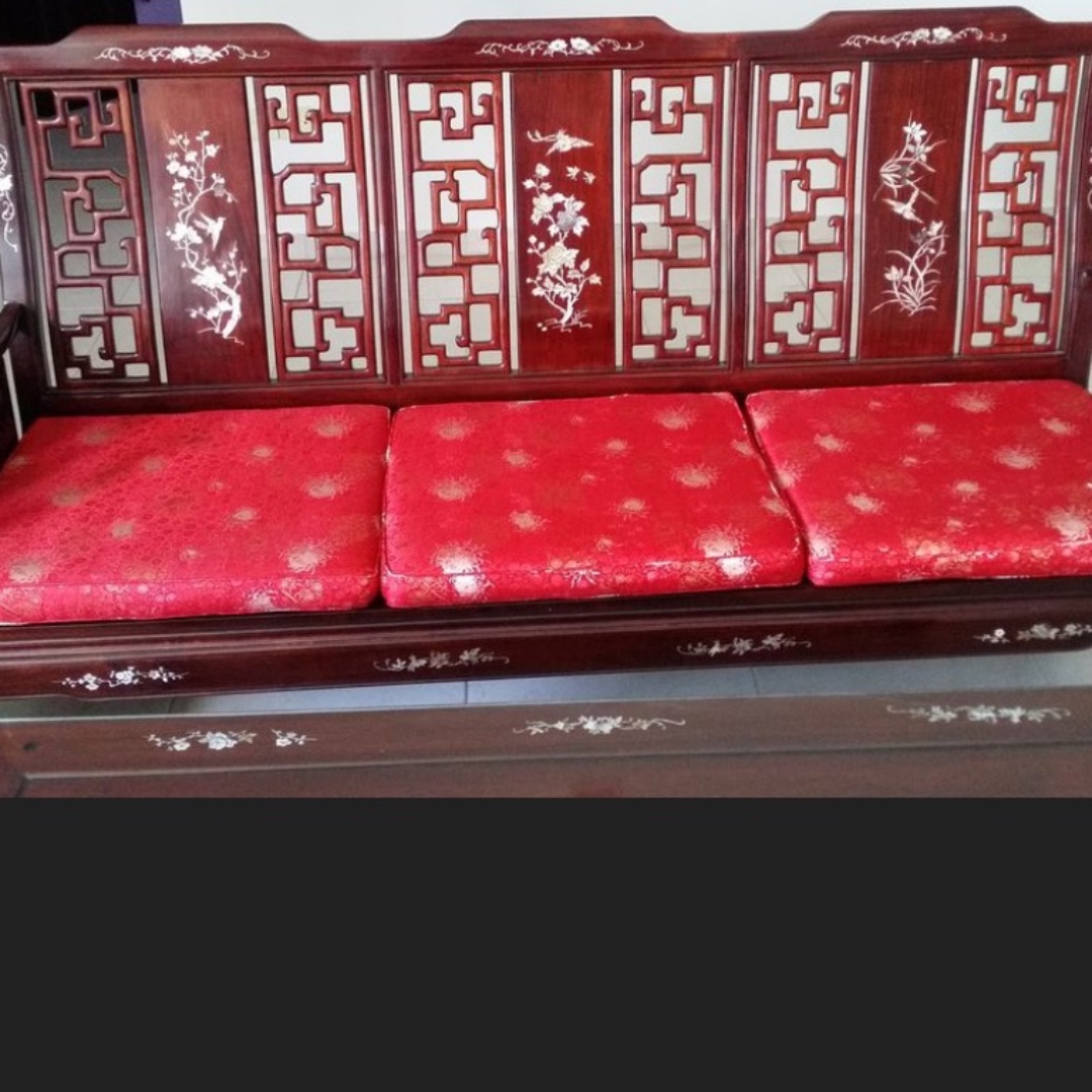 Rosewood Sofa Set, Furniture & Home Living, Furniture, Sofas on Carousell