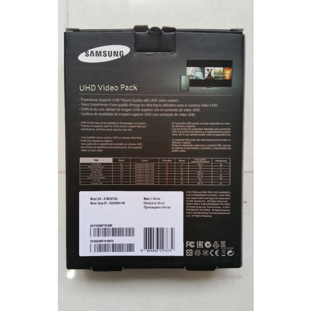 Samsung UHD Video Pack for Samsung Smart TV (External Hard Disk 500GB), TV & Home Appliances, TV