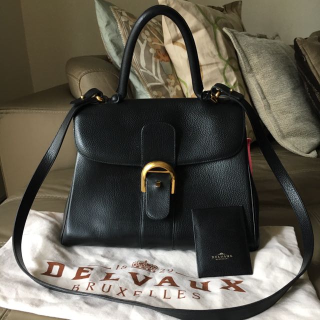 New Delvaux Brillant Women's vintage retro handbag genuine Leather Delvaux  Shoulder Bag brand solid color tote Bags,logo printed - AliExpress
