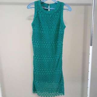 Emerald Green Lace Dress