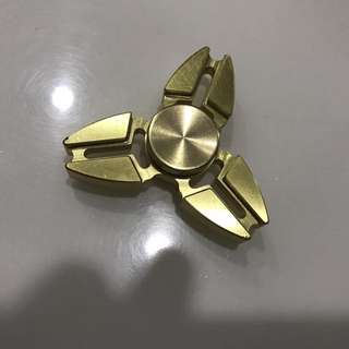 Gold 3 Edged Fidget Spinner