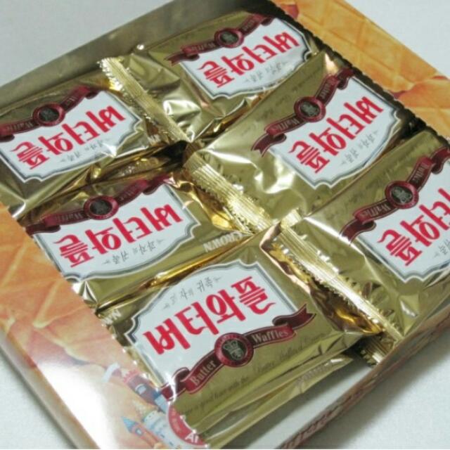 (PO)Crown Butter Waffle Cookies Biscotti Korean Snack noblesse, Food