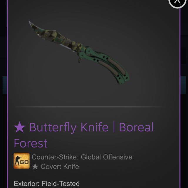 Csgo Butterfly Knife Boreal Forest Field Tested, Video Gaming, Gaming