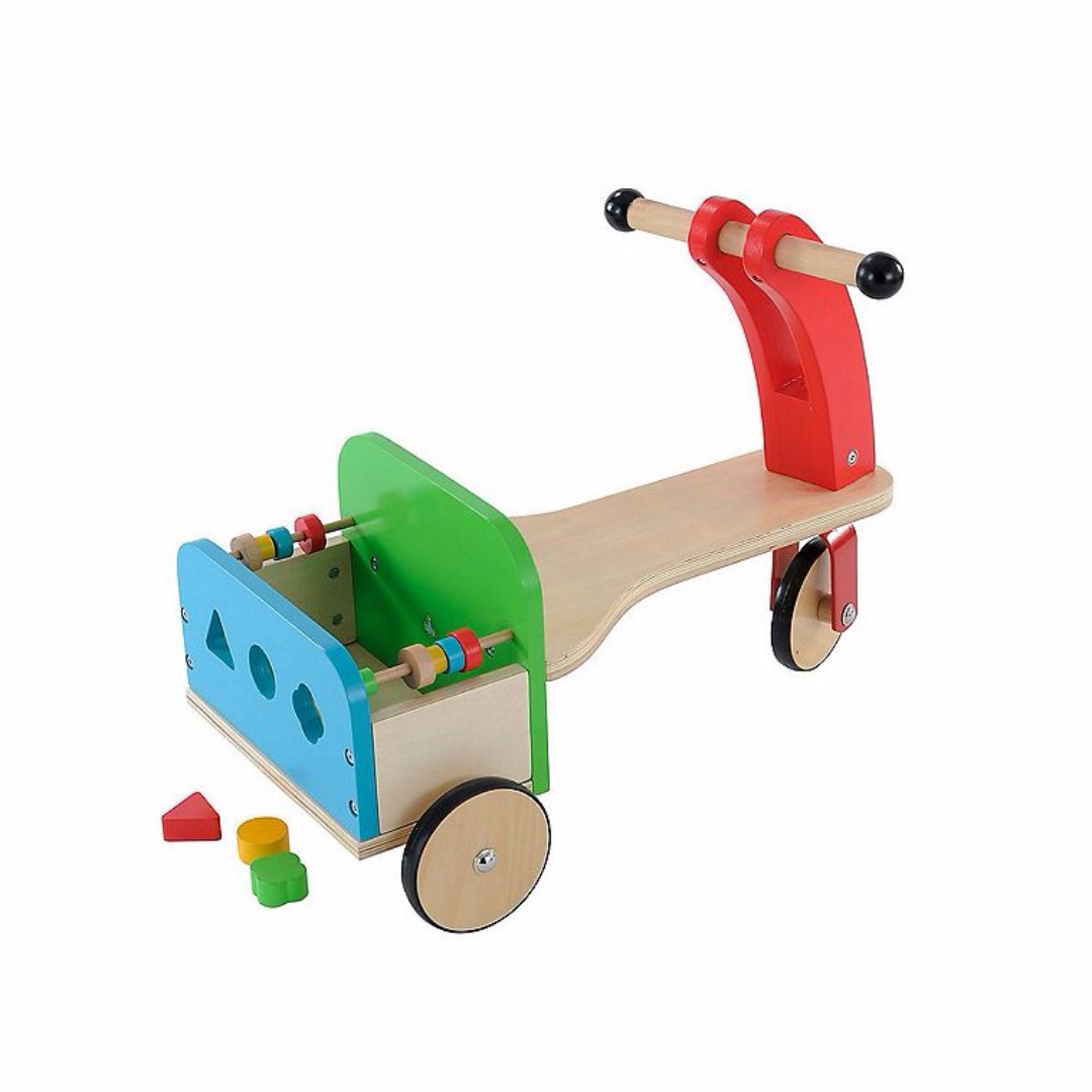 ELC Wooden Trike and Trailer Trycicle, Babies & Kids, Infant Playtime