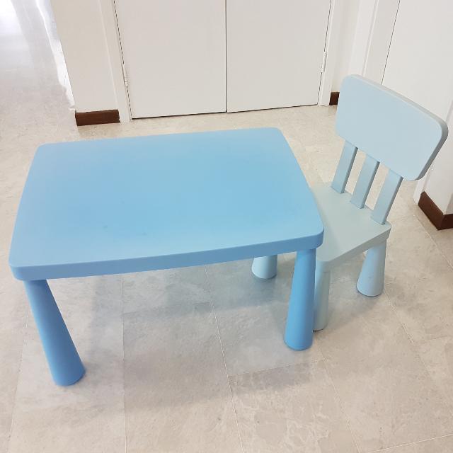 IKEA Kids Table with 1 Chair (MAMMUT), Babies & Kids, Babies & Kids