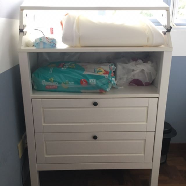 Ikea Sundvik White Infant Changing Table Chest Of Drawers