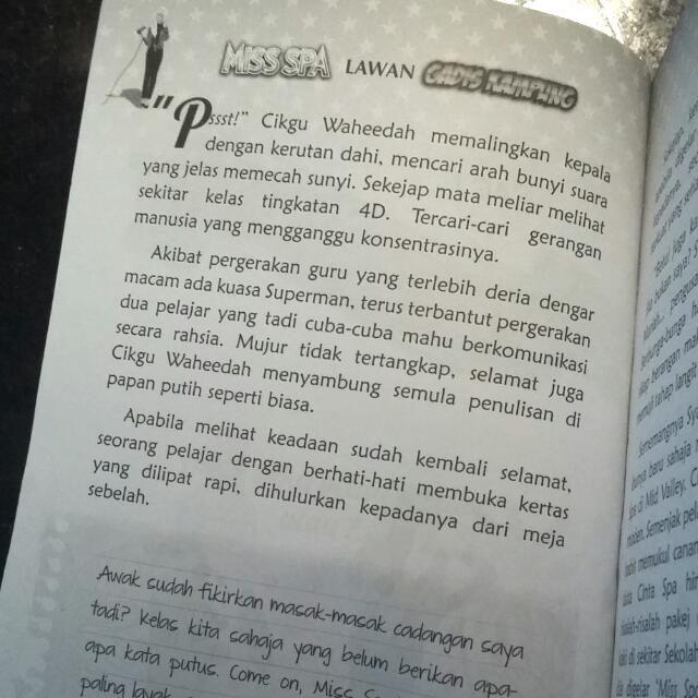 Malay Book: Miss Spa Lawan Gadis Kampong, Hobbies & Toys, Books