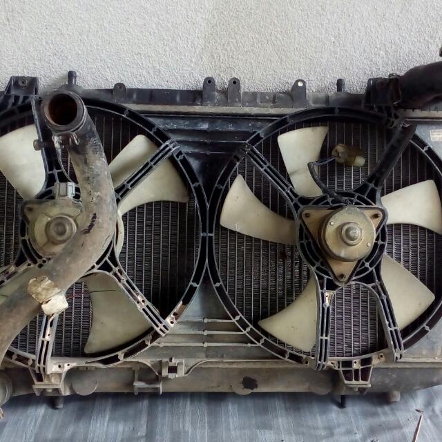 Radiator With Double Fan For Nissan Sentra B14, Auto 