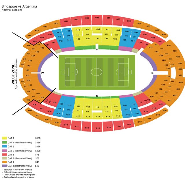 Singapore Lions VS Argentina Soccer/Football National Stadium Tickets ...