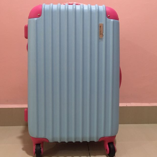 Authentic Barry Smith Luggage Blue Pink