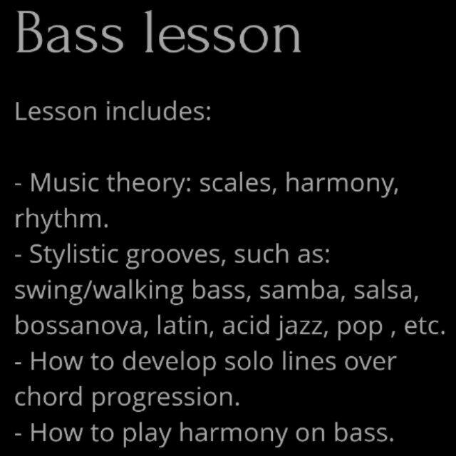 Bass Lesson, Hobbies & Toys, Music & Media, Musical Instruments on