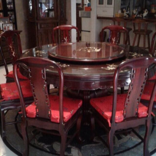 Chinese rosewood sale dining table set