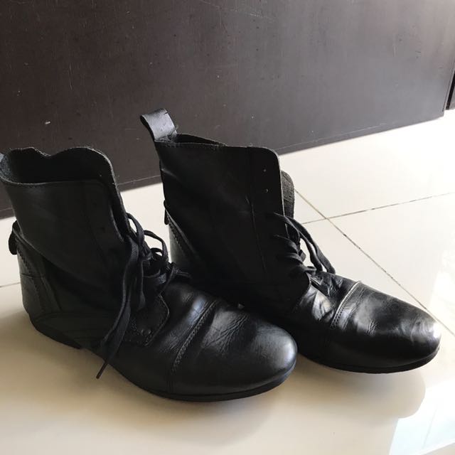 full leather topman high neck shoe size 42 1494983732 d7fd2ec9