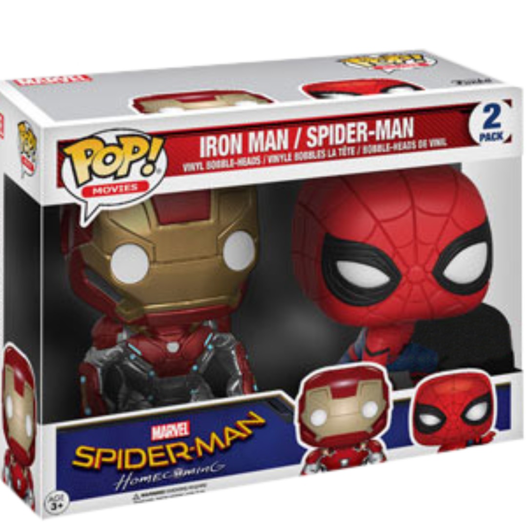 funko pop iron man spider man 2 pack
