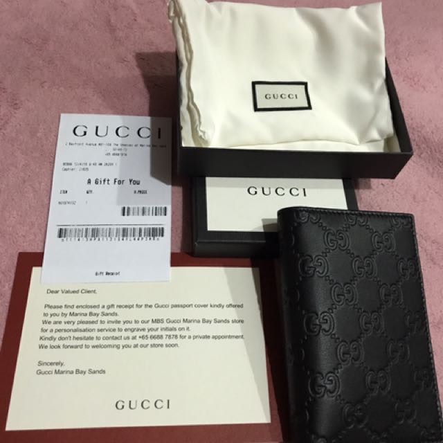 Gucci Passport Holder Cover Black Monogram, Luxury, Bags & Wallets on ...