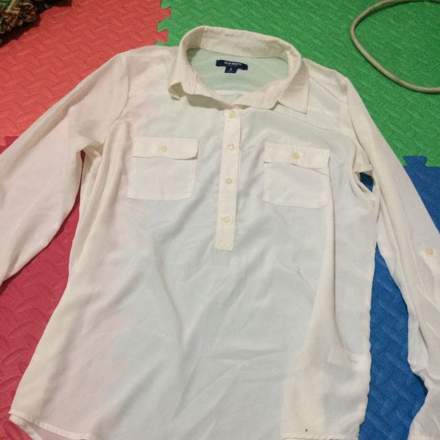 old navy white polo women's