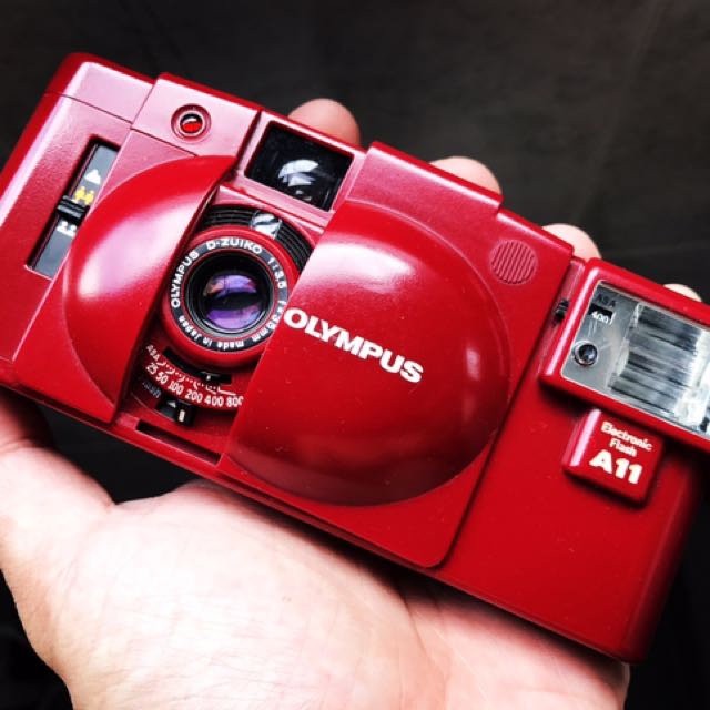 RARE OLYMPUS XA2 RED, Photography, Cameras on Carousell