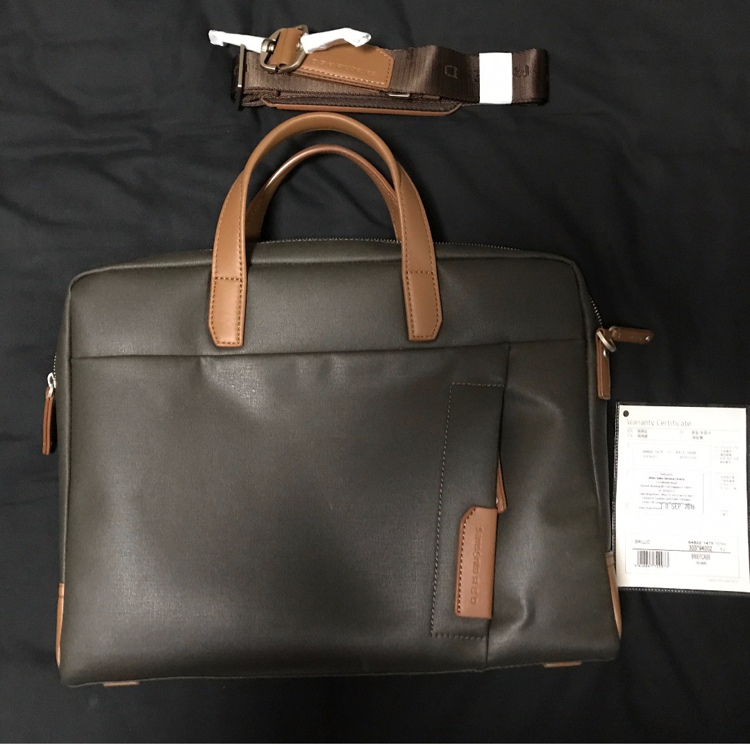 SAMSONITE RED BRILLO BRIEFCASE KHAKI WARRANTY TO SEPT 2018
