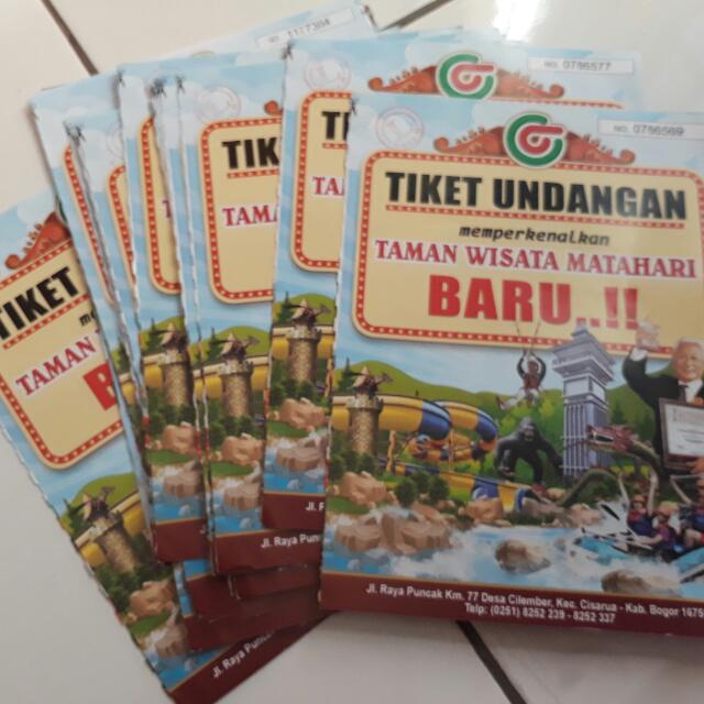 Tiket Undangan Taman Wisata Matahari