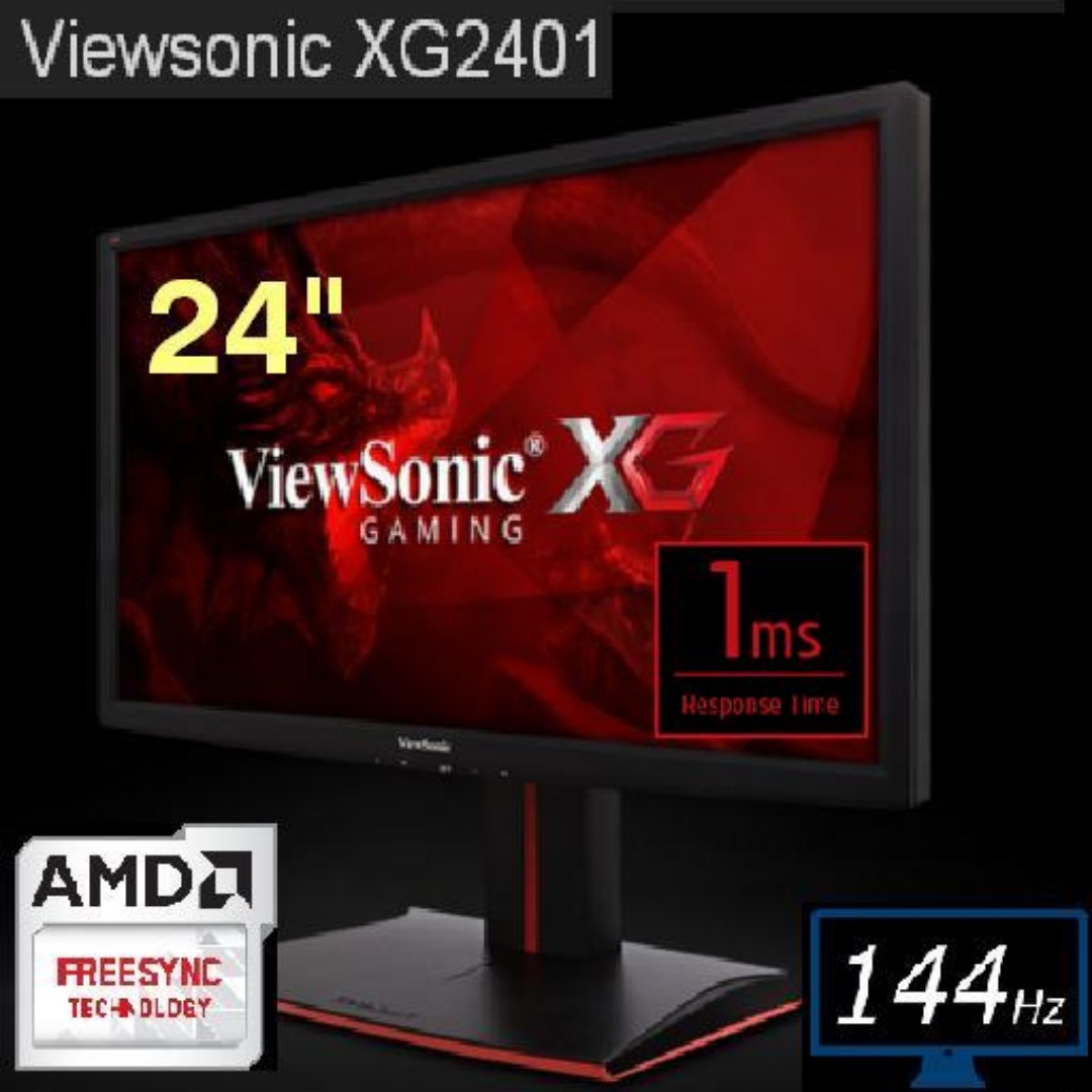 Viewsonic Xg2401 24 144hz 1ms 1080p Freesync Gaming Monitor Electronics Computer Parts Accessories On Carousell