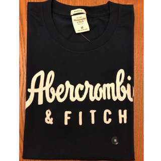 【美國outlet正品】 A&F 經典圓領短T恤 男款