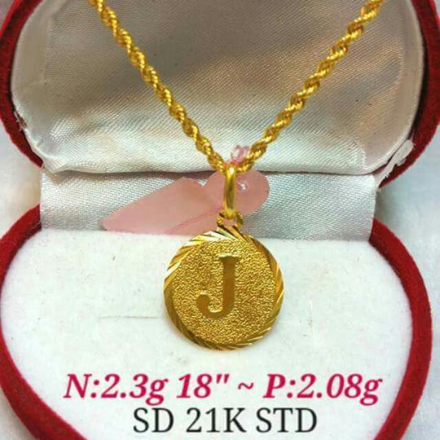21k 875 Letter J Initials Necklace Genuine Gold Women S Fashion Jewellery On Carou - Gold Necklace With Letter J Pendant 21k 875 Letter J Initials Necklace Genuine Gold Women S Fashion Jewellery On Carou - Gold Necklace With Letter J Pendant