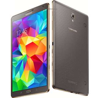 Cheapest!! Galaxy Tab S 8.4 (LTE + WiFi) with Bronze cover and Bluetooth Keyboard Cover