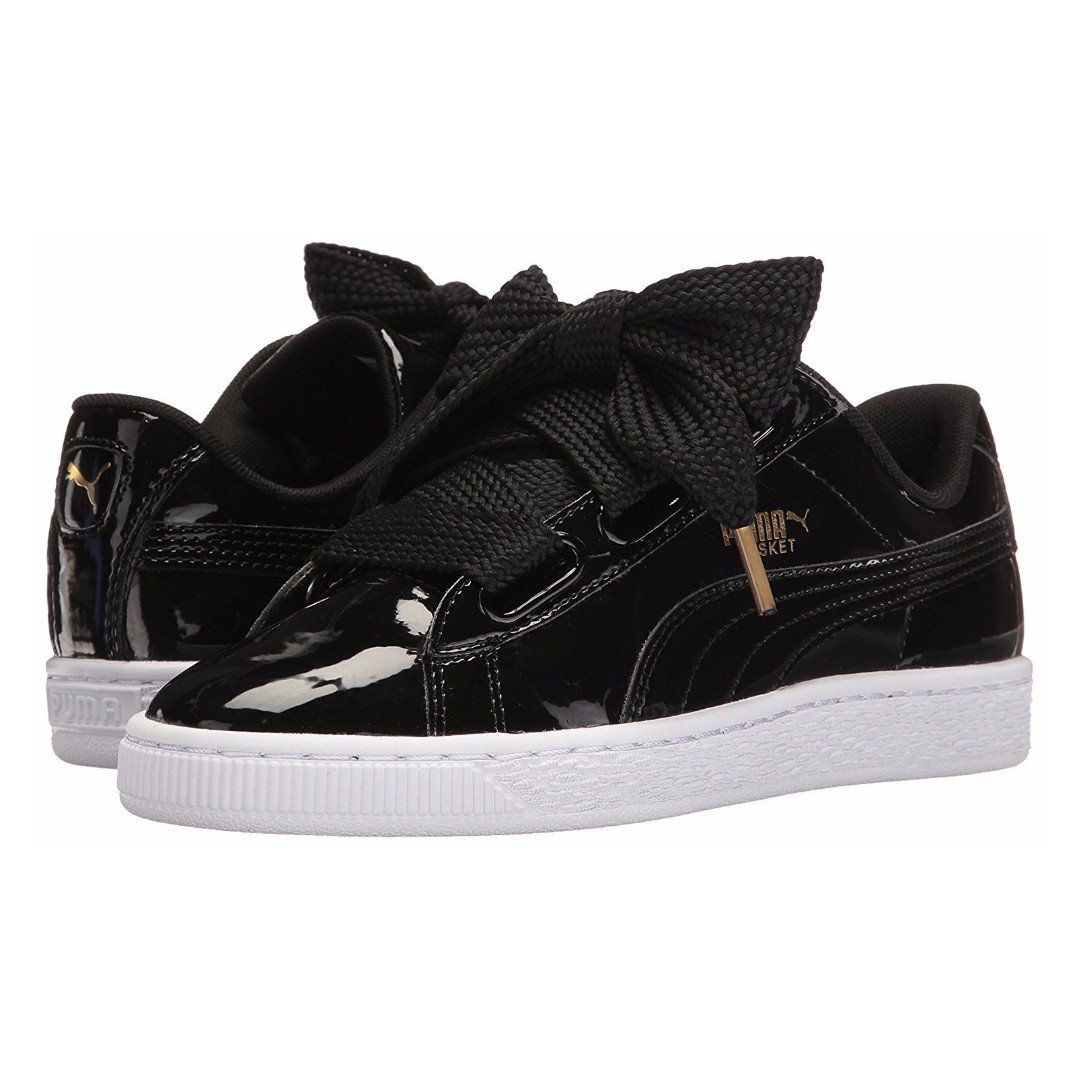 Auth Puma Rihanna Women S Basket Heart Patent Lthr Casual Sneaker Black Women S Fashion Shoes Sneakers On Carousell