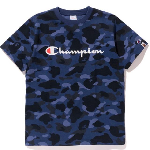 Bape X Champion Blue Camo, Men's 