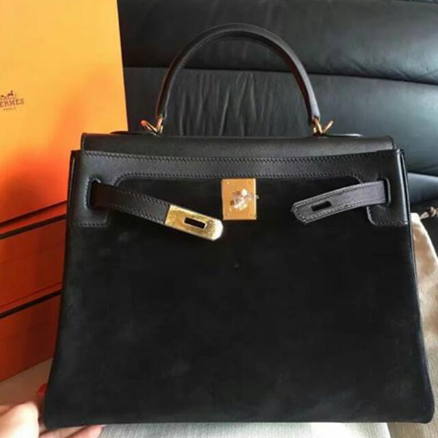 Hermes cheap kelly suede