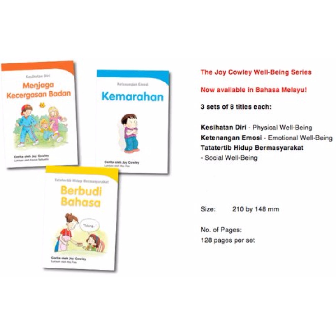Joy Cowley Physical Well Being Series Books Kesihatan Diri Malay Books Stationery Children S Books On Carousell
