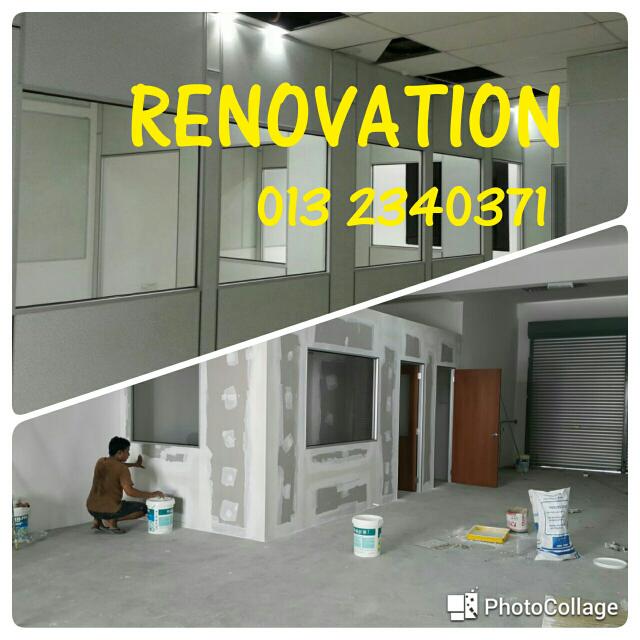Office Renovation Gypsum Board Partition Ceiling Wall Paper Carpet