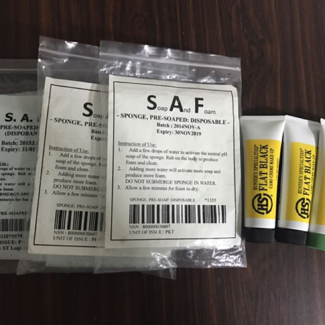 SAF Sponge Soap + Camoflage Cream, Beauty & Personal Care, Bath & Body
