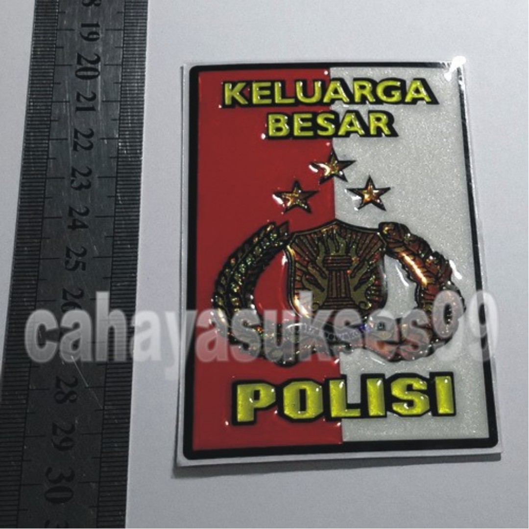 Sticker Timbul Keluarga Besar Polisi Stiker Body Mobil Motor