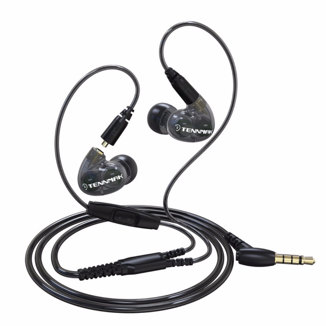 Tennmak Pro Dual Driver Earphones Earbuds New Version Black Semi