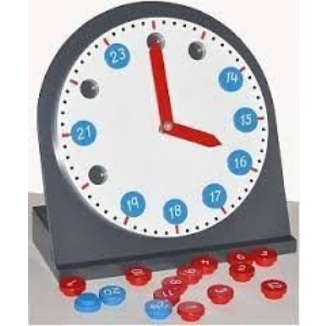 WOODEN CLOCK WITH MOVABLE HANDS & NUMBERS, Babies & Kids, Baby Nursery