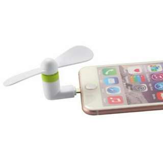Buy One Take One Ultralite Cell Phone Mini Fan for iPhone 5-5s-6-6s-6sPlus,iPads & Powerbanks with 8-pin Lightning Port Buy 1 Take 1 (White)