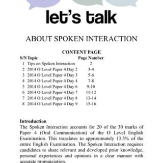 O Level English Spoken Interaction Package