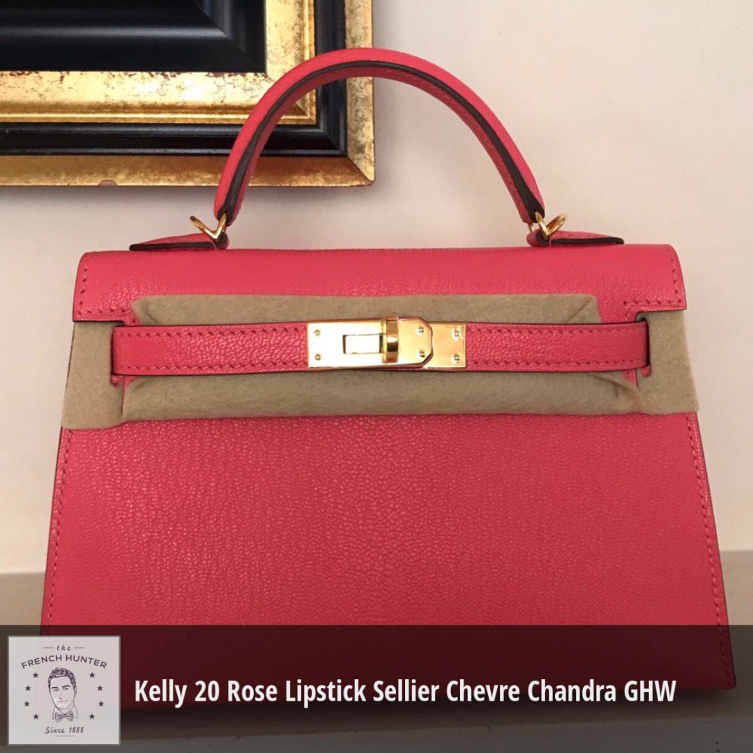 Hermès Kelly 20 Rouge H Sellier Chevre Chandra Gold Hardware GHW