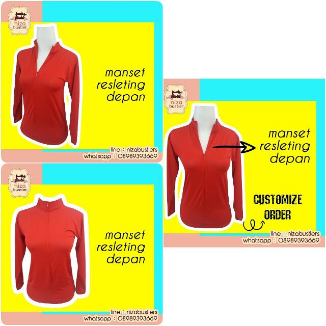 Manset Baju Model Resleting Depan Olshop Fashion Olshop Wanita Di Carousell