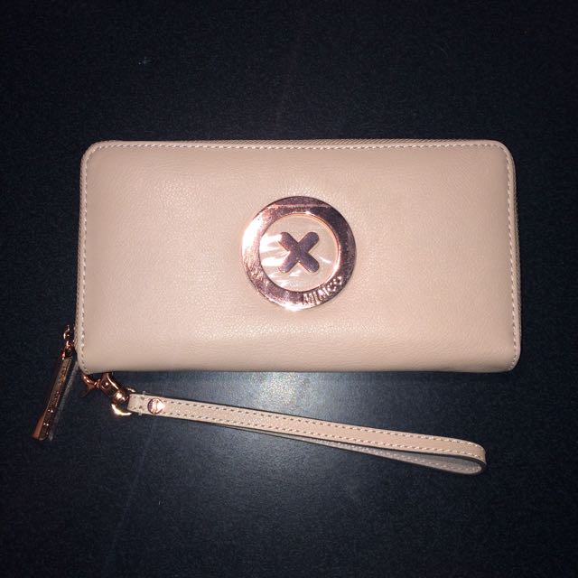 MIMCO Nude/Rose Gold Supernatural Zip Wallet, Women's Fashion, Bags