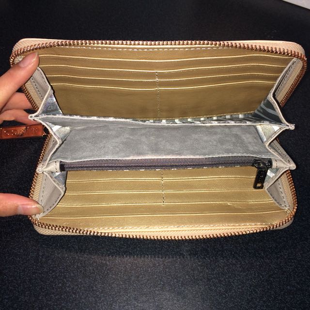 MIMCO Nude/Rose Gold Supernatural Zip Wallet, Women's Fashion, Bags