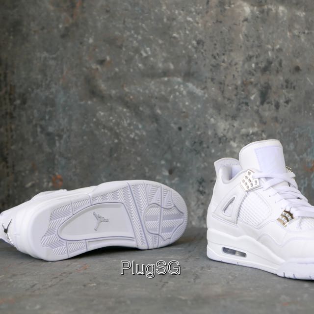 Pure white outlet jordan 4