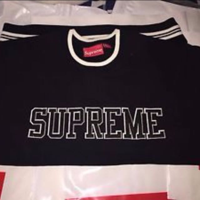 Supreme Felt Shadow Crewneck Sweater Men s Fashion Tops Sets