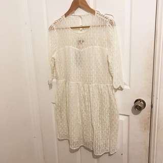 WHITE LACE SUNDRESS